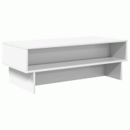 VidaXL Table basse Blanc 100 x 46 x 35 cm Bois d'ingénierie Modèle Atlas Core Élite - 8000236