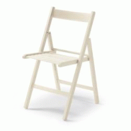 Yelloo - Chaise LIBRO couleur BLANC Pliable Gain de place Pliante en bois de hêtre massif - blanc Bois massif 940 Yelloo - Chaise LIBRO couleur BLANC Pliable Gain de place Pliante en bois de hêtre massif - blanc Bois massif 940