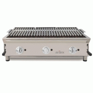 Barbecue à gaz de 100 cm en pierre volcanique avec grille en acier inoxydable réglable en 3 hauteurs 100BAR by Arilex. Arilex - G100BAR