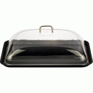 Cloche pour plateau 36134 en polycarbonate transparent 31x41,5x13cm