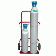 Diable pour 2 bouteilles de gaz en atelier - Charge 200 kg - Hauteur 1290 mm