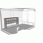 Etabli v1 passage de roue l.1524 x h.900 - u161150
