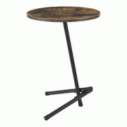 Helloshop26 - Table d'appoint ronde 55 x 40 cm effet bois foncé 03_0008642 - 3001944547764 Helloshop26 - Table d'appoint ronde 55 x 40 cm effet bois foncé 03_0008642 - 3001944547764