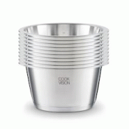 Pack 10x casseroles 18 cm cookvision - Acier inoxydable 18/10 6011800P10 Pack 10x casseroles 18 cm cookvision - Acier inoxydable 18/10 6011800P10