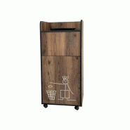 Poubelle professionnel en bois marron pour snack et restauration rapide - marron Bois massif MCF.MBM_0