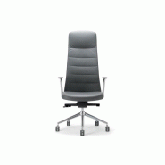 Fauteuil de direction Diane en cuir - surpiqûres, accoudoirs fixes ou réglables, piètement 5 branches aluminium brillant à roulettes - garanti 5 ans Fauteuil de direction Diane en cuir - surpiqûres, accoudoirs fixes ou réglables, piètement 5 branches aluminium brillant à roulettes - garanti 5 ans