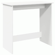 VidaXL Bureau Blanc 80x40x75 cm Bois d'ingénierie Modèle Vega Office Horizon - 860454