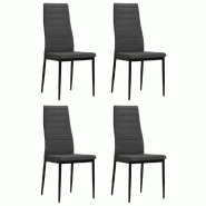 VidaXL Chaises à manger lot de 4 gris foncé tissu Modèle Fervélis - 246180