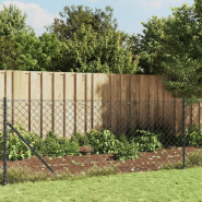 Vidaxl clôture à mailles losangées anthracite 1x10 m 153953