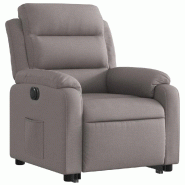 VidaXL Fauteuil inclinable électrique taupe tissu Modèle Uerdelion - 3205012