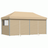 VidaXL Tente de réception pliable escamotable avec 4 parois latérales Modèle AbriFrost 310 - beige 4004951