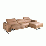 Angel Cerdá Canapé chaise longue relax droite en cuir marron 6287C2 305 x 170 x 100 - marron fourrure 8435631046103 Angel Cerdá Canapé chaise longue relax droite en cuir marron 6287C2 305 x 170 x 100 - marron fourrure 8435631046103