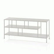 AQA Design Meuble TV ANGIE blanc en métal L.120 P.32 H.55,5 MP03017 - blanc métal MP03017