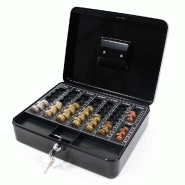 Coffre à monnaie SAFE I Acier noir au compteur de pièces de monnaie hjh OFFICE - noir acier 811001