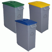 Denox - Zeus Jeu de 3 Conteneurs à Déchets 195L Capacité Totale en Polyéthylène de couleur Multicolore - multicolore plastique PK3351