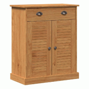 Helloshop26 - Armoire de salle de bain rangement avec 2 étagères 68 x 34 x 80 cm style contemporain en bois de manguier marron 02_0057909 - 30002402