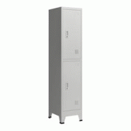 Helloshop26 - Casier de bureau armoire meuble de rangement pour bureau atelier chambre acier métallique avec 2 portes acier laqué 03_0006346 - 30017 Helloshop26 - Casier de bureau armoire meuble de rangement pour bureau atelier chambre acier métallique avec 2 portes acier laqué 03_0006346 - 30017