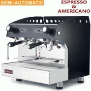 Machine à café profesionnelle expresso 2 groupes, semi-automatique - noir - COMPACT/2PB