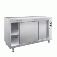 Meuble bas inox chauffant 1400x600 mm PREMIUM - GOLDINOX - gris inox 3701770819638