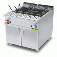 Redcook Cuiseur de pâtes à gaz 1 bac 80 litres. Structure en acier inoxydable. Dimensions 80x90 h90 cm. Modèle CPB-98G - 2038
