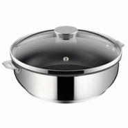 Sauteuse Salvaspazio+ Météorite avec son couvercle 28 cm en inox - Argent Rond Inox Antiadhésif Lagostina 37x32.5 cm - 8002531548367 Sauteuse Salvaspazio+ Météorite avec son couvercle 28 cm en inox - Argent Rond Inox Antiadhésif Lagostina 37x32.5 cm - 8002531548367