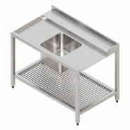 SOFRACA Table De Prélavage - Long. 1200 Mm - Accrochage À Gauche - Réf:TLEGV120 - TLEGV120