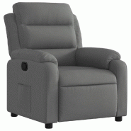 VidaXL Fauteuil inclinable en tissu gris foncé Modèle Uerlonora - 3205721
