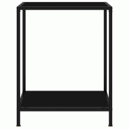 VidaXL Table console Noir 60x35x75 cm Verre trempé Modèle Orion Design - 322828
