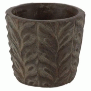 COUNTRYFIELD POT DE FLEURS LEAF - 10,5 X 10,5 X 9 CM - ARGILE - NOIR T COUNTRYFIELD POT DE FLEURS LEAF - 10,5 X 10,5 X 9 CM - ARGILE - NOIR T