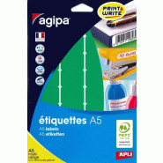 320 étiquettes vertes multi-usage, format 24 x 33,5 mm (10 feuilles A5 / cdt) - 3270241143416