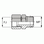 Adaptateurs - Droit femelle tournant JIC 7/16 - X mâle NPT 1/8 - JFMBC00402