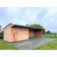 Box abri chevaux - BOX010 - Bois Français 100% Douglas, épaisseur 48 mm, isolation thermique