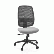 Chaise de bureau / chaise pivotante Minoro B assise tissu / dossier tissu maille noir / gris hjh OFFICE - gris polyester 657709