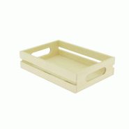 CREAPAK Bosco caissette bois passedoigts 21.7x15.3x5 fsc lot de 40 - beige Bois massif COW-5080479