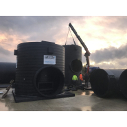 Déversoir d'orage en PEHD WEHOLITE afin d'éviter le débordement du réseau et la surcharge de la station d'épuration