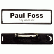 Durable Badges Clip-Card avec épingle à plaque noir 17x67mm UE=25 pièces - 813301