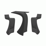 Ensemble WING table + 2 tabourets - anthracite