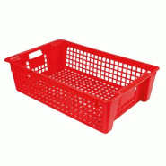 GASTROLAND Caisse ajourée empilable et emboîtable 600 x 380 GILAC - 28 L - Rouge - rouge 3701666010132