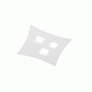 Gea Luce Plafonnier Moderne Isotta 3 Lumières Gx53 Blanc - Plafonnier Courbé En Métal 40X44Cm, Géométrique, Max 3X8W, Ampoules Exclues - blanc 80