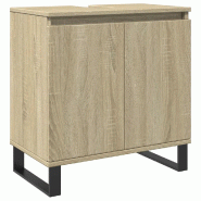 Helloshop26 - Armoire de bain moderne avec grand espace de rangement 58 x 33 x 60 cm en bois d'ingénierie chêne sonoma 02_0049718 - Bois massif 3000