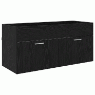 Helloshop26 - Armoire de lavabo moderne rectangle 100 x 38,5 x 46 cm grand espace de stockage style contemporain en bois 02_0052660 - Bois massif 3000