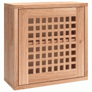 Helloshop26 - Armoire murale 42 x 18 x 42 cm grand espace de rangement design minimaliste intérieur en bois noyer 02_0047120 - Bois massif 3000234605