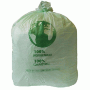 Lot de 20 sacs poubelles compostables 90 Litres en PLA vert
