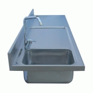 Unifrigor - Plan de travail inox pour arrière-bars sans groupe - 3 petites portes - Avec dosseret - Longueur 1400 - 115536