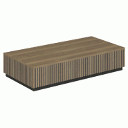 Podium pour mannequins Vertigo T01 MDF noir et olivier 120x60x25cm