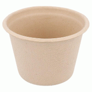 Pot à sauce bagasse naturelle 140cc Ø7,7x5,3cm - par 1000