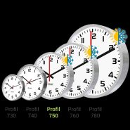 Profil 750 extérieur 230V - Horloge analogique 50cm heure-minute double face IP54 - BODET