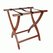 Repose valises pliable sans dossier en noyer 61x44x60cm