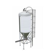 Silo de stockage de poudre de lait, à cône axial de 60° pour l'alimentation des veaux - Capacité de 26 m3 - ROUSSEAU
