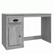 VidaXL Bureau avec tiroir sonoma gris 115x50x75 cm bois d'ingénierie Modèle Apex Prestige - 816478_0